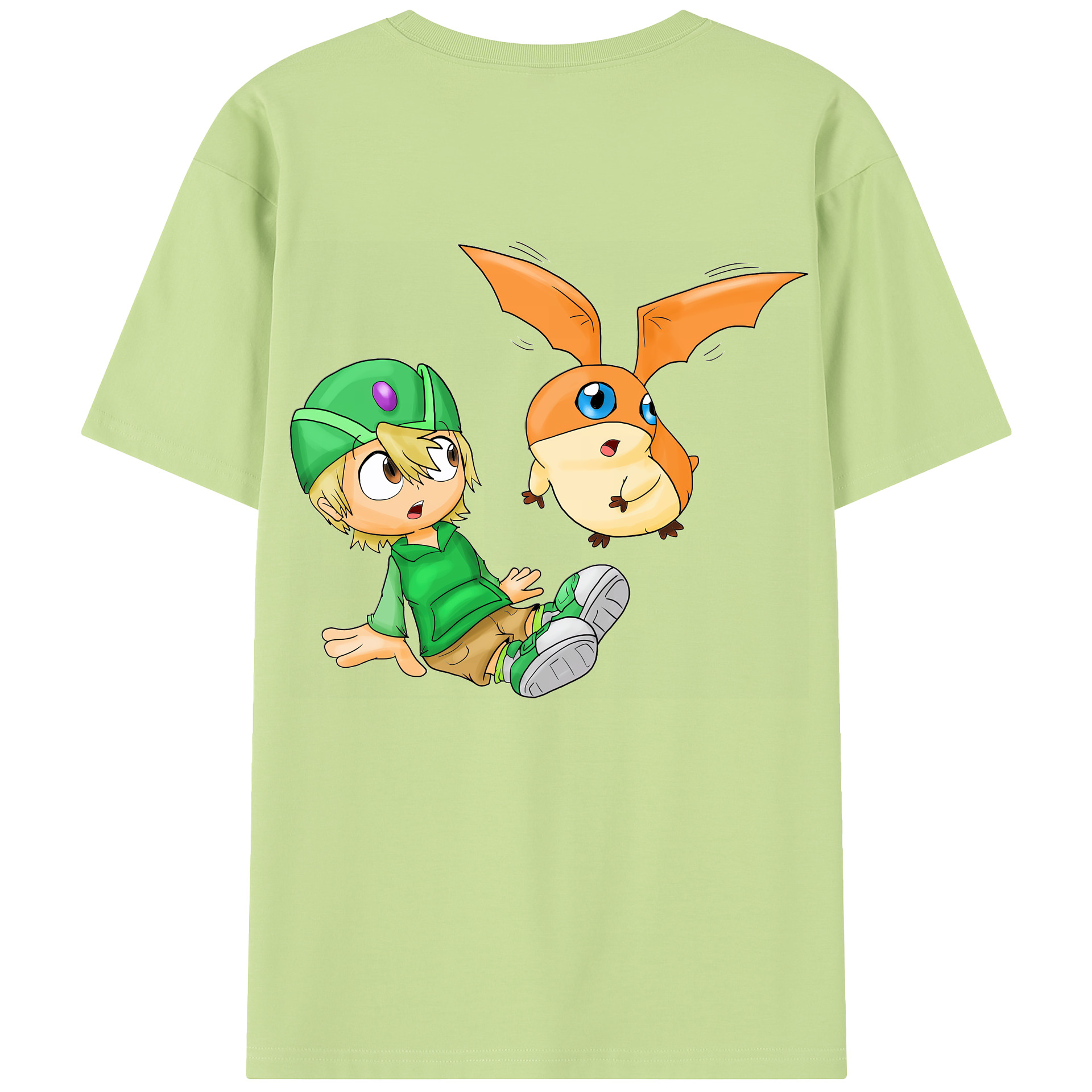 （画像用） Digimon デジタルモンスター/デジモン 綿100％半袖Tシャツ（背面プリント）